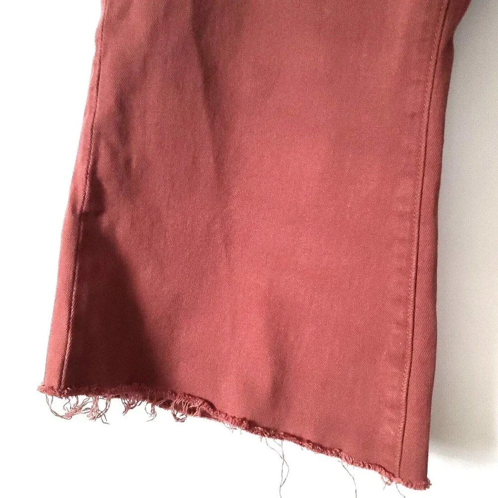 DL1961 X Marianna Hewitt Bridget Cropped High Rise Instasculpt Boot 18W Redwood - Picture 9 of 12